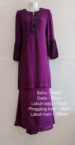 Baju Kurung Moden Chiffon Purple