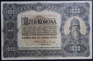 Hungary 1,000 Korona 1920 - Pick 66