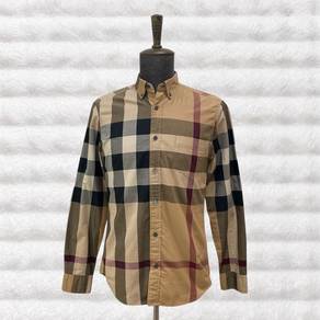 Burberry Brown Checkered Full Logo Shirt