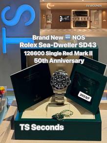 Brand New Rolex Sea-Dweller Single Red SD43 126600