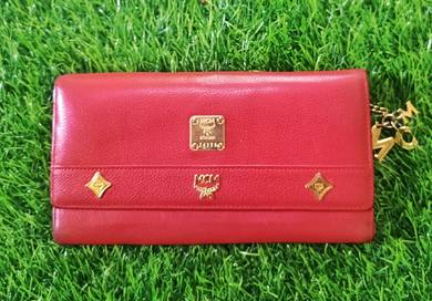 MCM Original leather trifold long wallet 