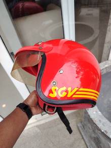 helmet sgv vintage merah original 