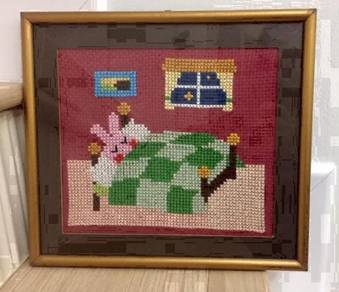 Cute Framed Cross-stitch Picture