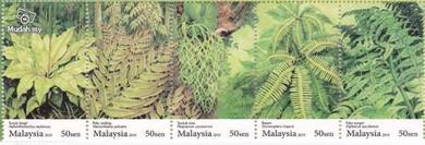 Mint Stamps Ferns Malaysia 2010