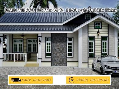 PELAN RUMAH / HOMESTAY (40 x 32 kaki) 1168 kps
