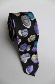 SLIM Valentine Love Kiss Dance Cartoon Neck Tie