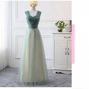 Green wedding dress bridesmaid prom gown RBP0944
