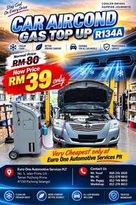 Car Aircond Gas Top Up R134A - Euro One