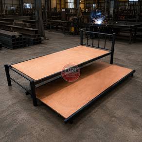 Katil Single Heavy Duty With Pull-Out Bed | Katil