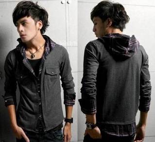 O5048 Hoodie [2-in-1] Cardigan Long Sleeved Shirt