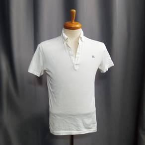 Burberry Checked Shoulder White Polo T-Shirt