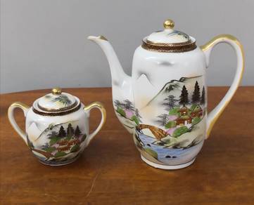 vintage Japanese teapot sugar bowl