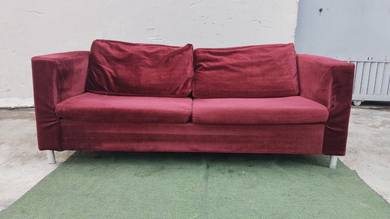 YC95B Kerusi 3 Seater 6.5 Feet Sofa Fabric Red