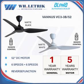 Alpha Vannus 52" Ceiling Fan with DC Motor