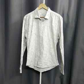 Zara Man slim fit long sleeve urban camo shirt