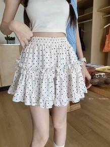 韩系波点半身裤裙女 skirt