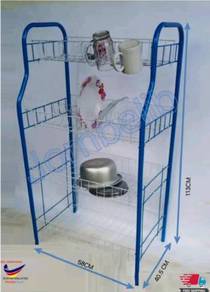 4 tingkat rak dapur / plate rack/ rack pinggan dan