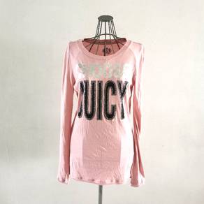 Juicy Couture Big Wording Pink Long Sleeve Top
