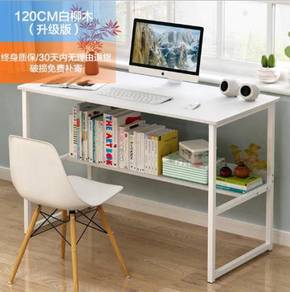 120cm white drawer laci table meja office 1