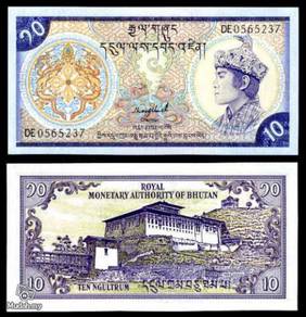 Bhutan 10 ngultrum nd 1992 p 15 unc