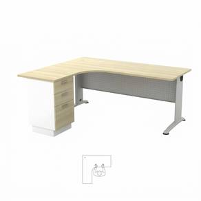 B L Shape Superior compact Office Table BL 1515-3D