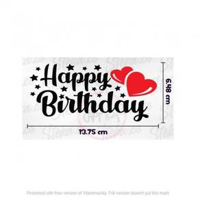 CFS14 Sticker Happy Birthday Balloon Party Decorat