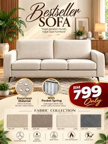 3 seater easy clean