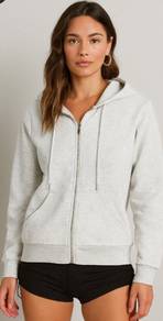 H&M White Zip Hoodie