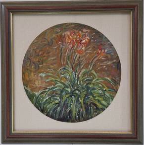 Framed Oil Painting -The Daylilies