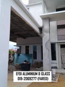 Tingkap pintu aluminium glass kaca sliding