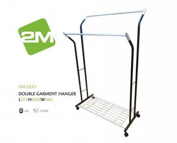 Double garment hanger/clothes hanger/penyakut baju