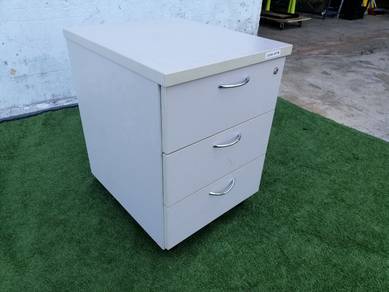 R68-W  Laci Mobile Drawer 3 tiers Grey  w/Key