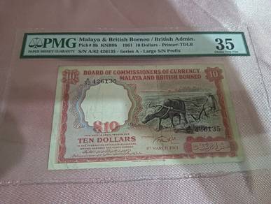 malaya & British Borneo 10dollar (bigA)