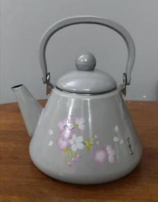 Teko vintage enamel grey teapot
