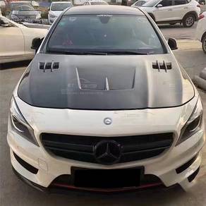 Mercedes W176 W117 Bonnet Hood Carbon Bodykit Lip