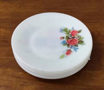 Pinggan pyrex cottage rose side plates 6