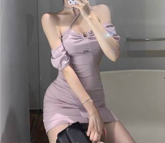 Lotus color sexy dress