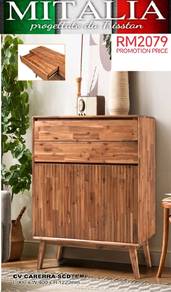 Quality Solid Acacia Wood Side Cabinet