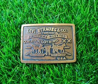 Levis Usa Vintage solid brass buckle belt