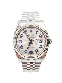 Rolex Datejust 36 Silver Concentric Purple Arabic