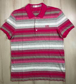 Armani Exchange Stripes Collar Tee #CX Used