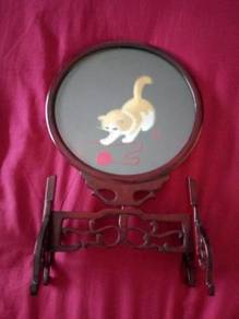 Chinese Hand Silk Screen Cat Display
