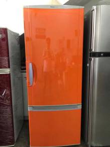 Orange National Peti Ais Fridge Refrigerator Sejuk