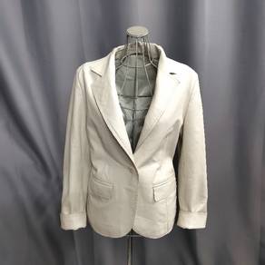 Korean Style Soft Lambskin Cream Blazer