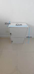 White Two-Door Lockable Cabinet Storage Unit
