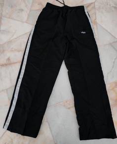 Track Pants with Side Stripes Seluar track hitam