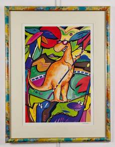 Framed Playful Dinosaur Scene II–Open Edition