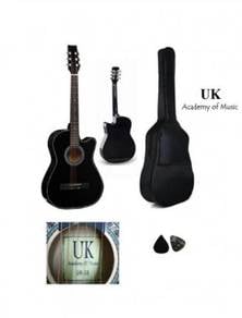 UK Academy of Music" Acoustic Guitar 38 inch(black