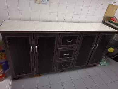 Used Kitchen Cabinet with Tiled Countertop