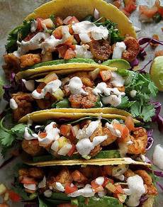 delicious seafood taco
